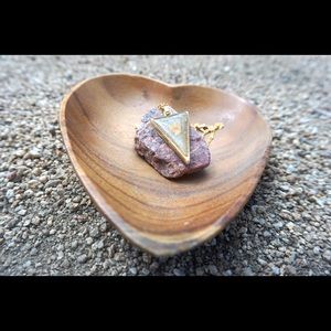 Golden Desert Flower w/ Sand Triangle Pendant